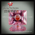 pink rectangle cut 25mm cubic zirconia stone gemstones wholesale